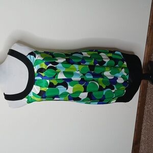 IZ Byer California circle print sleeveless scoop neck mini dress size small